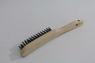 Preview: Industrie-Drahtbürste, Stahldraht gehärtet, 0,35 mm, 4-reihig